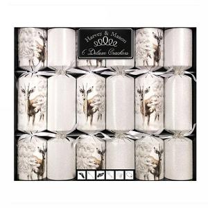 Ice Deer 13.5" Deluxe Christmas Crackers (Pack of 6)