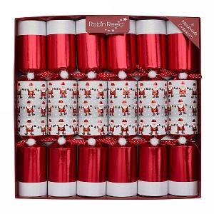 Robin Reed Racing Santa 13" Christmas Crackers (Pack of 6)