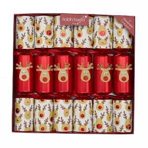 Robin Reed Racing Reindeer 13" Christmas Crackers (Pack of 6)
