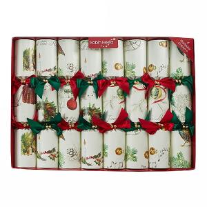 Robin Reed Sleigh Bells 14" Christmas Crackers (Pack of 8)