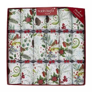 Robin Reed Festive Foliage 12" Christmas Crackers (Pack of 6)