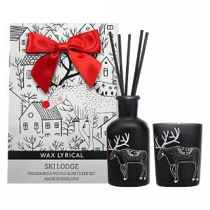 Wax Lyrical Ski Lodge Reed Diffuser & Votive Candle Gift Bag