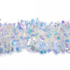 Festive Holographic Silver Tinsel - 2m