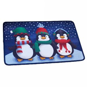 Three Kings Frosty Penguins Washable Mat