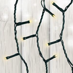 200 Warm White LED Twinkle Lights (Green Cable)