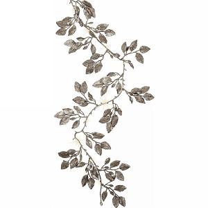 180cm Warm White LED Silver Honeysuckle Garland