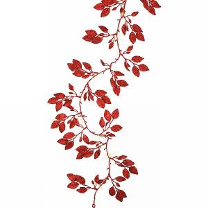 180cm Warm White LED Red Honeysuckle Garland