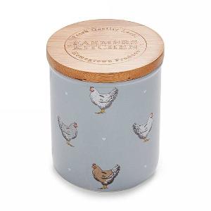Cooksmart Farmers Kitchen Ceramic Sugar Canister - Blue