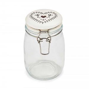 Cooksmart Woodland 1L Glass Storage Jar