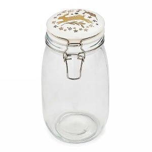 Cooksmart Woodland 1.5L Glass Storage Jar