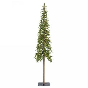 7ft Pre-Lit Alpine Fir Artificial Christmas Tree