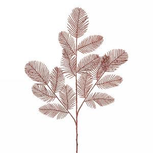Burgundy Feather Fern Spray 65cm