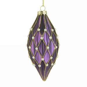 Purple Glass Valerina Finial 12cm