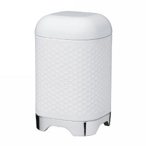 KitchenCraft Lovello Geometric Textured Storage Canister - Ice White