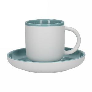 La Cafetiere Barcelona 130ml Espresso Cup & Saucer - Retro Blue