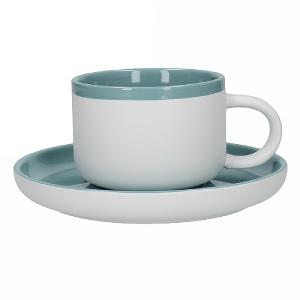 La Cafetiere Barcelona 290ml Tea Cup & Saucer - Retro Blue