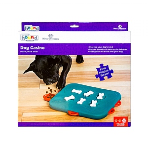 Rosewood Nina Ottosson Dog Casino Turquoise Boredom Buster Treat Dispensing Toy