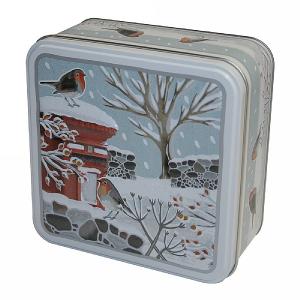 Grandma Wild's Robins in Winter Biscuits in Embossed Tin 200g