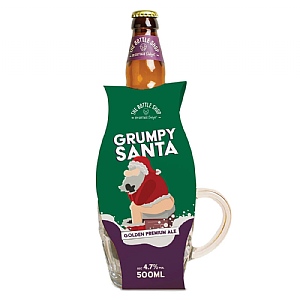 Cottage Delight Grumpy Santa with Glass Tankard