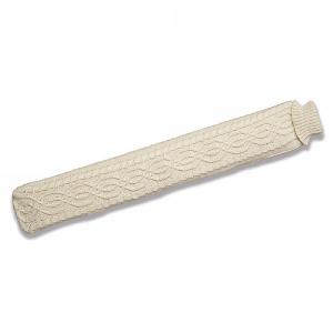 Warmies Extra Long Hot Water Bottle Cream Knit