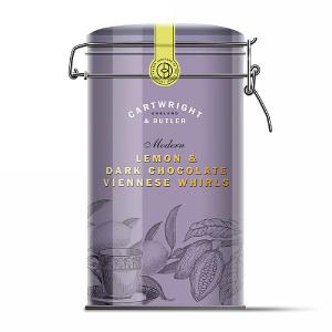 Cartwright & Butler Lemon & Dark Chocolate Viennese Whirls Tin 200g