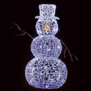 Premier 90cm White LED Soft Acrylic Snowman (80 LEDs)