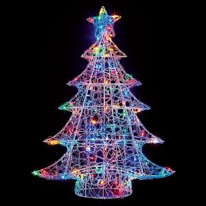 Premier 1m Multi Colour LED Soft Acrylic Christmas Tree