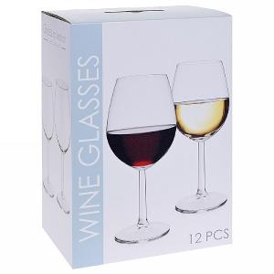 Set of 12 Red/White Wine Glasses