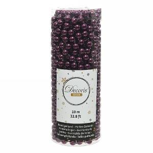 Decoris Royal Purple Plastic Bead Garland 10m