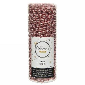 Decoris Rose Pink Plastic Bead Garland 10m