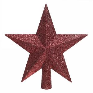 Decoris Oxblood Tree Top Glitter Star