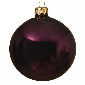 Decoris Royal Purple Plain Enamel Bauble 10cm