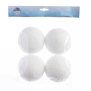 Decoris Foam Snowball 10cm (Pack of 4)