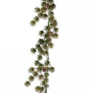 Decoris Green & Gold Pine & Pinecone Garland
