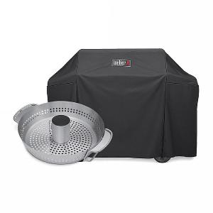 Weber Genesis II 6 Burner Cover & GBS Poultry Roaster