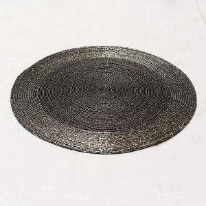 Charcoal Beaded Placemat