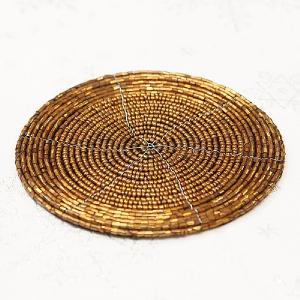 Copper Beaded Coasters (Set of 4)