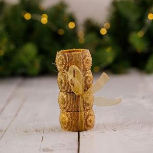 Gold Beaded Napkin Rings (Set of 4)