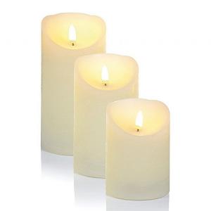 Premier Set of 3 Flickerbright LED Candles with Timer