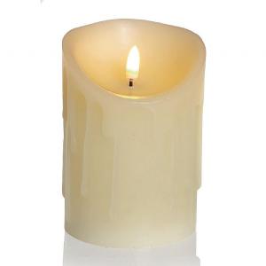Premier Flickabright 13cm LED Dancing Flame Melted Edge Candle