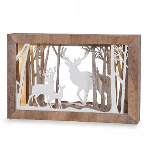 Wooden Christmas Scene LED Diorama