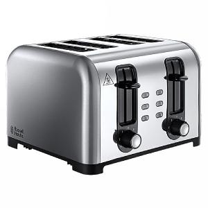 Russell Hobbs Canterbury 4 Slice Wide Slot Toaster - Stainless Steel