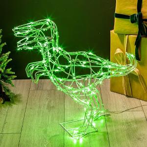 100 Green LED Wire Standing Dinosaur