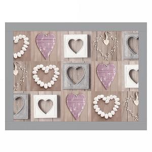 Pebble Hearts Faux Leather Lap Tray