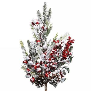 Decoris Red Berries Frosted Spray