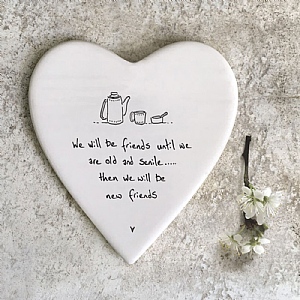 East of India 'Friends Old & Senile' Heart Coaster