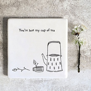 East of India 'Just My Cup Of Tea' Square Coaster