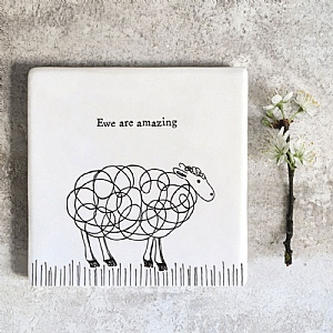 East of India 'Ewe Are Amazing' Square Coaster