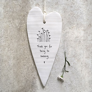 East of India 'Thank You For Being So Amazing' Long Heart Ornament