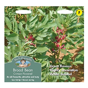 Mr Fothergills Broad Bean Crimson Flowered Seeds